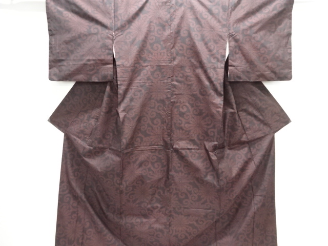 JAPANESE KIMONO / DORO OSHIMA TSUMUGI / WOVEN KIKU 